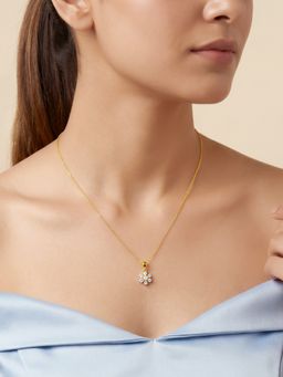 GIVA - Silver Golden Cutie Floral Necklace