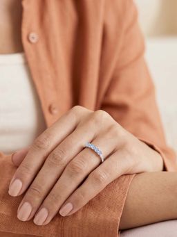 GIVA - Silver Cabochon Ring, Fixed Size