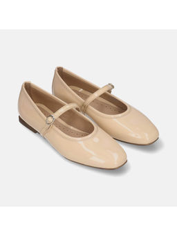 BAGATT - Amalia Women Beige Leather Mary Jane Ballerina