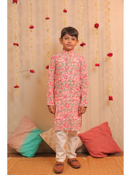 TINY COLOUR - Pink Kamal Kurta with Pyjama