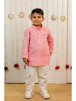TINY COLOUR - Pink Kurta with Pyjama