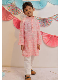 TINY COLOUR - Peach Candy Kurta with Pyjama