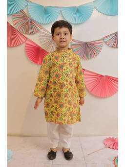 TINY COLOUR - Yellow Sunshine Kurta with Pyjama