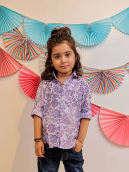 TINY COLOUR - Purple Twinkle Shirt