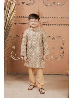TINY COLOUR - Beige Kurta with Pyjama