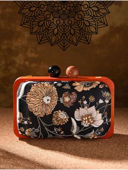 Jalwa By Deepika - Hand Emboridered Clutch With Wooden Frame