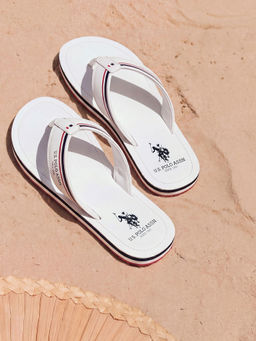 U.S. POLO ASSN. - Nesta Mens White Flipflops