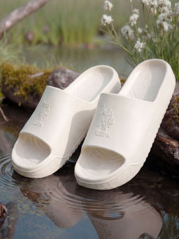 U.S. POLO ASSN. - Palmer Mens Cream Sliders