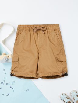 max - Boys Solid Cargo Shorts