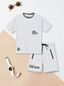 max - Boys Typography Shorts Set