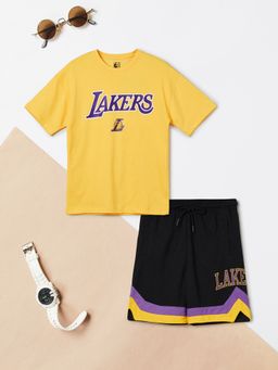 max - Boys Lakers Print Short Set