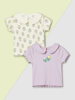 max - Girls Printed Tops (Pack of 2)