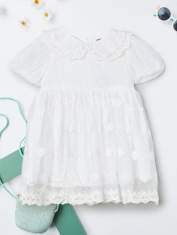 max - Girls Embroidered Tulle Dress