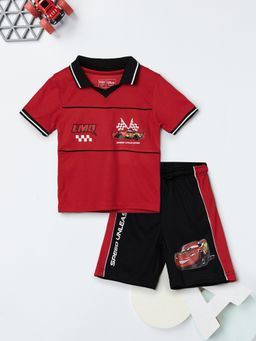 max - Boys Cars Character Print Shorts Set