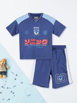 max - Boys Sonic Print Shorts Set