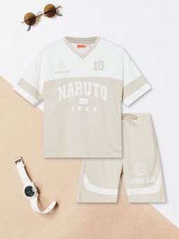 max - Boys Naruto Printed Shorts Set