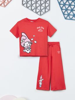 max - Girls Hello Kitty Print Pants Set