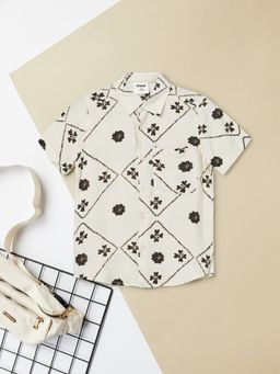 max - Boys Floral Printed Shirt