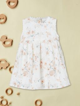 max - Girls Floral Print Dress With Headband