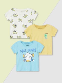 max - Boys Printed T-Shirt (Pack of 3)