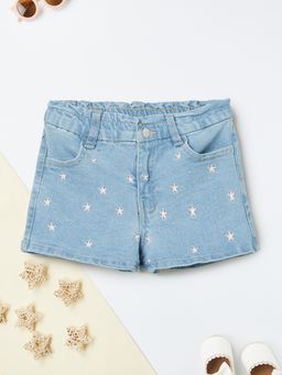 max - Girls Embroidered Denim Shorts
