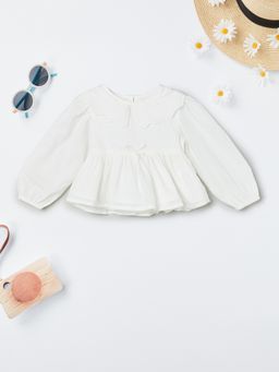 max - Girls Embroidered Peplum Top