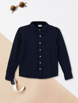 max - Boys Textured Regular Fit Shirt