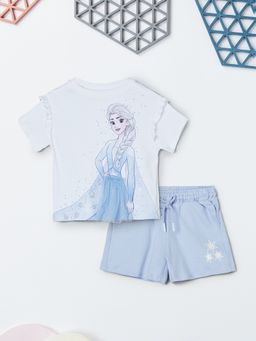 max - Girls Frozen Printed Shorts Set