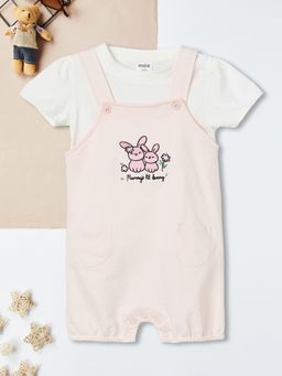 max - Girls Embroidered Dungaree Set
