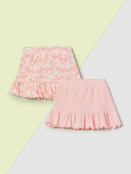max - Girls Printed Skirt (Pack of 2)