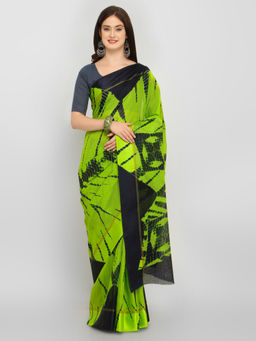 Stylee LIFESTYLE - Green Kota Silk Printed Saree