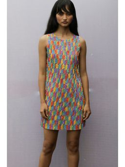 Nirmooha - Maia In Handcrafted Sequin Embroidered Sleeveless Mini Dress