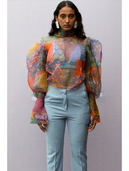 Nirmooha - Ice Blue Cigarette Pants
