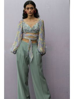 Nirmooha - Green Wide Legged Pants