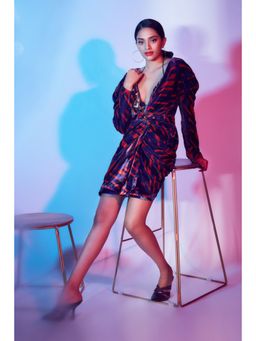 Nirmooha - Purple Long-Sleeved Dress