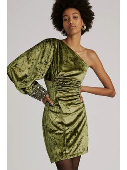 Nirmooha - Olive Green Drape Dress