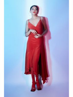 Nirmooha - Burnt Orange Slip Dress