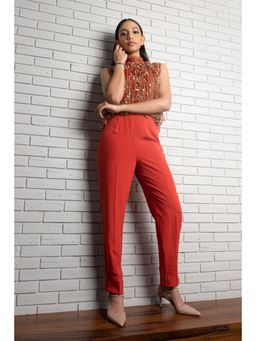 Nirmooha - Burnt Orange Cigarette Pants
