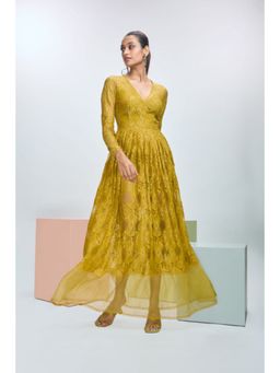 Nirmooha - Chantilly Lace Maxi with Organza Detailing