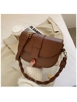 Angeline - Tan Half Moon Sling Bag
