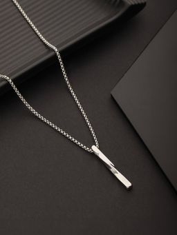 Aatmana - Twisted Cube Silver-Plated Necklace