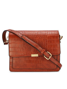 Van Heusen - Brown Patterned Sling and Cross Bag