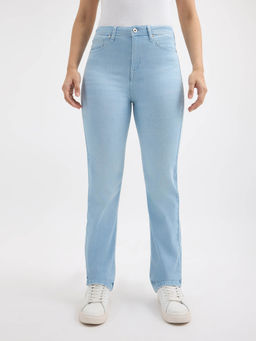 Pepe Jeans - Women Blue Straight Fit High Rise Jeans