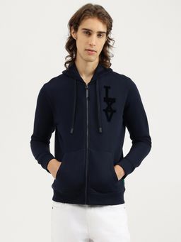 United Colors of Benetton - Relaxed Fit Hooded Neck Applique Plutch Fleece Hoodie