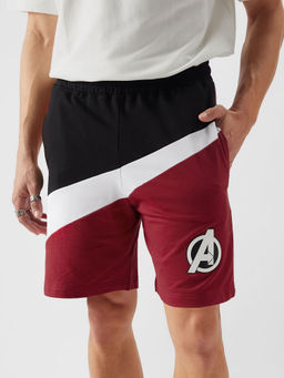 The Souled Store - Official Avengers: The Heroes Men Maroon Bermuda Shorts
