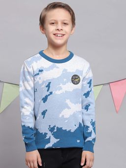 Monte Carlo - Boys Blue Pure Cotton Full Sleeves Sweater