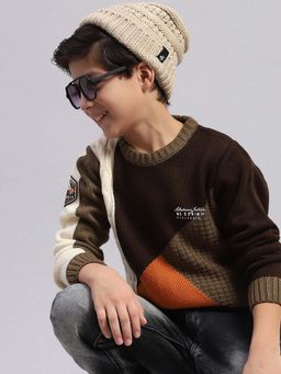 Monte Carlo - Boys Multi-Color Acrylic Full Sleeves Sweater