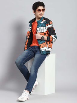 Monte Carlo - Boys Multi-Color Polyester Blend Full Sleeves Jacket