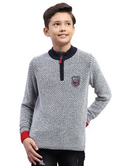 Monte Carlo - Boys Multi-Color Blended Full Sleeves Sweater