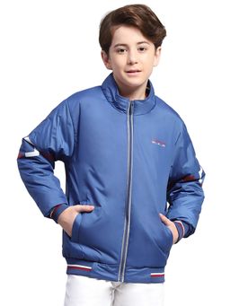 Monte Carlo - Boys Blue Polyester Blend Full Sleeves Jacket